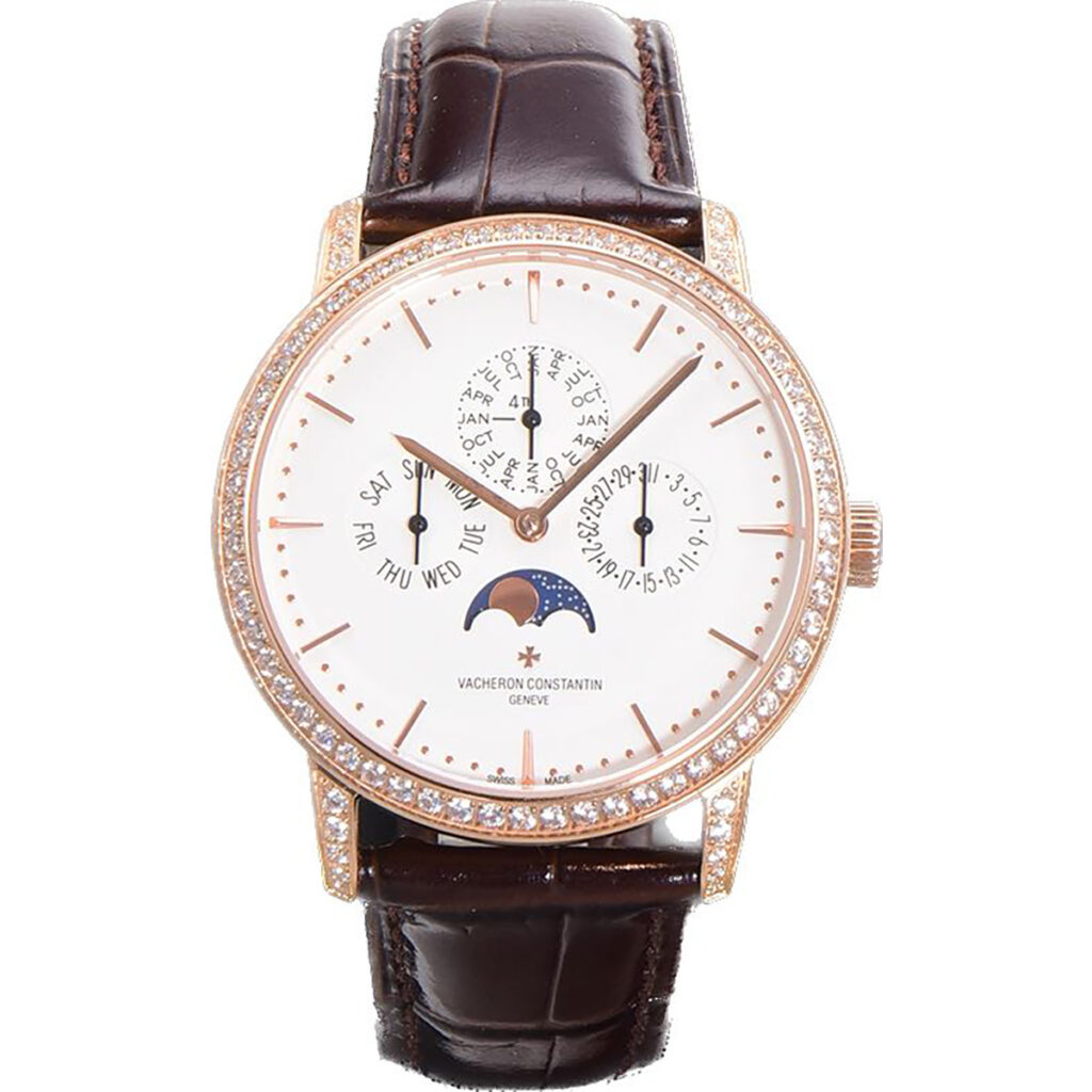 Patrimony Perpetual Calendar UltraThin White Dial in Pink Gold with